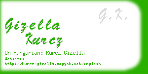 gizella kurcz business card